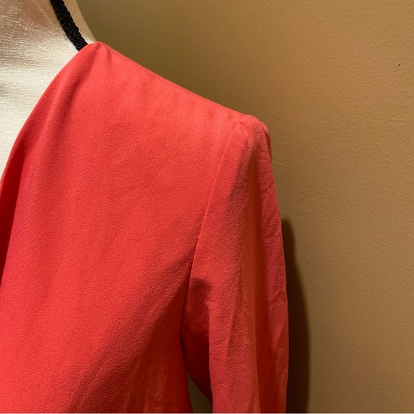 H&M Divided salmon color open front long sleeve lightweight blazer jacket sz 6 - Picture 7 of 11